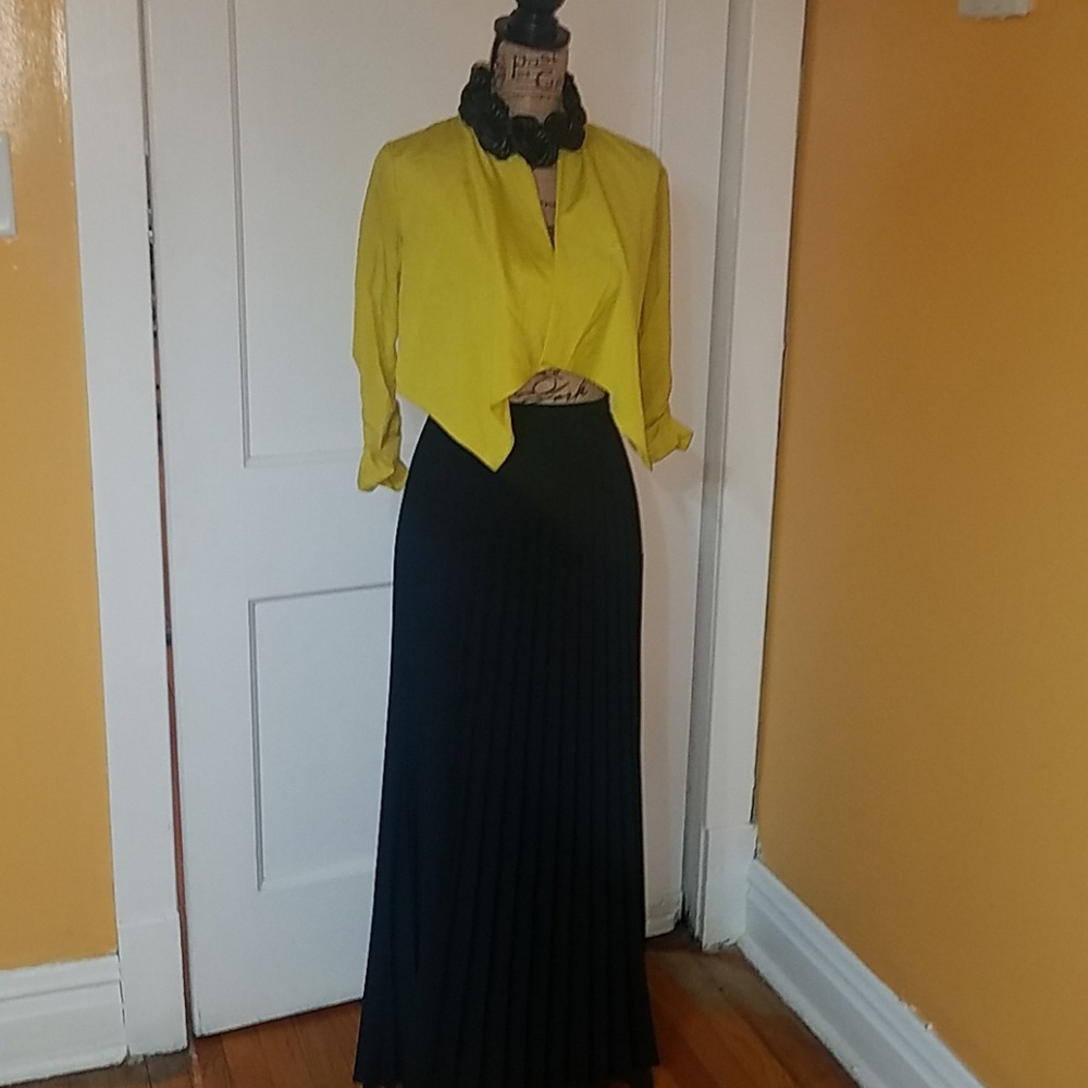 SOLD-----Long Pleated Skirt